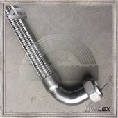 不锈钢波纹管金属软管 DN8 DN6 活动螺母带弯头 可通导热油蒸汽