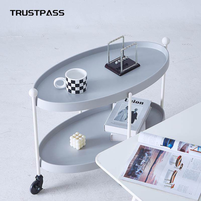 户型网红家用茶几北欧奶油风客厅茶几可移动沙发边几置物收纳架