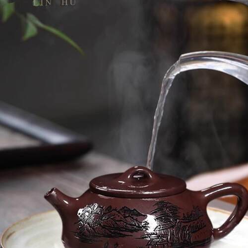 紫砂壶宜兴纯全手工名家功夫泡茶壶家用石瓢壶茶具茶壶套
