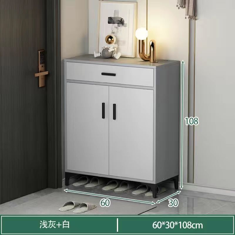 门口鞋柜收纳储物柜玄关柜大容量鞋架室内家用鞋柜走廊过道换鞋凳