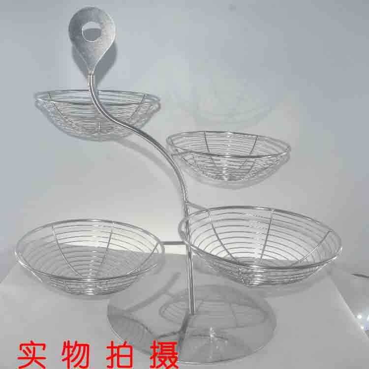 不锈钢蛋糕架点心架 厂家直营餐厨用品桌面摆台 小吃蔬果零食架