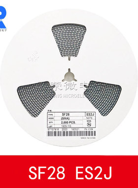 二极管ES2J SMA封装 SF28 DO-214AC 2A 600V贴片特快恢复二极管