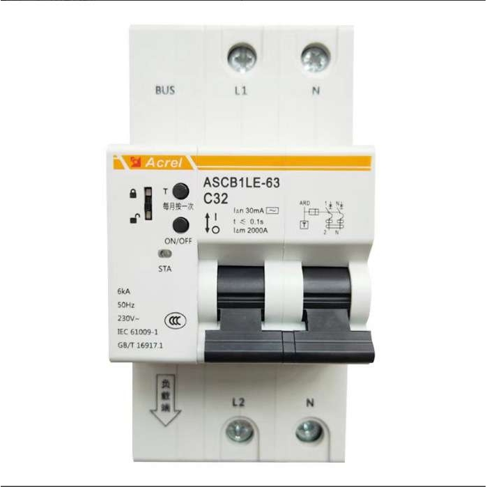 安科瑞ASCB1-63-C32-2P断路器漏电保护自动断路器上海断路器