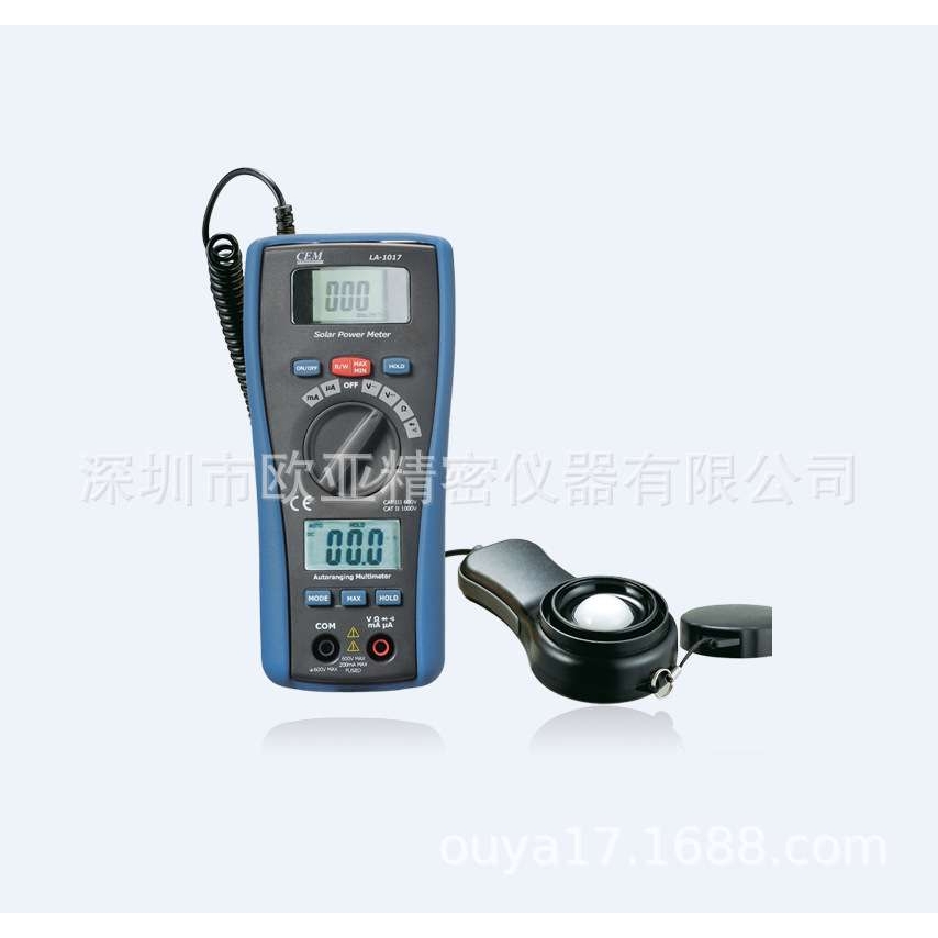 供应CEM华盛昌LA-1017二合一太阳能功率计/万用表