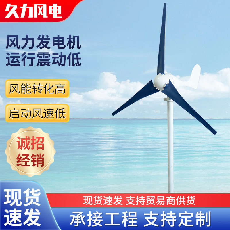 出口款水平风机300W小型风力发电机500W