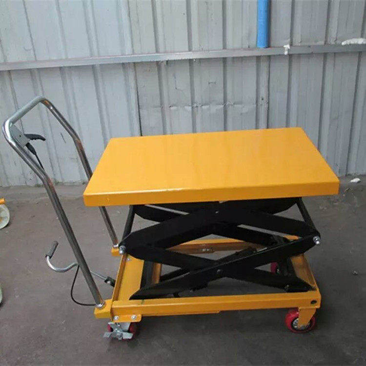 手动液压双剪式平台车 手动液压平台车 液压工具平台车
