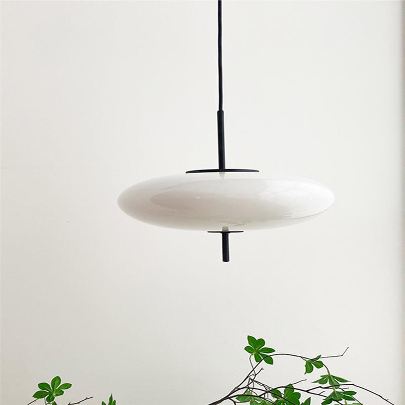 丹麦 Astep  玻璃飞碟吊灯餐厅桌面书房卧室创意艺术装饰奶油吊灯