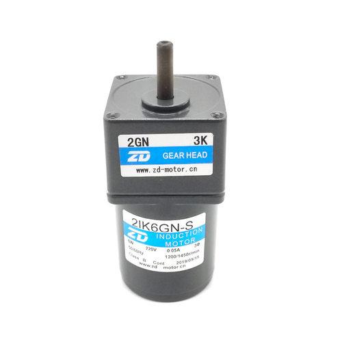 ZD中大电机6W定速 110V 220V 380V交流减速马达3-200比选配减速箱
