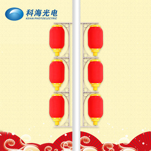400东瓜三连灯笼串 LED亚克力发光景观灯笼 大红喜庆广告灯笼批发