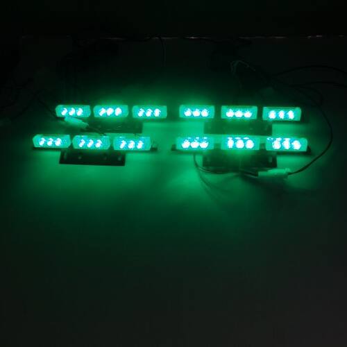 03008汽车 12V 中网 L36ED 车灯 一拖四4X9LED 频闪灯 爆闪灯