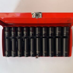 1/2气动加长套筒20件套小风炮套筒 加长套装套筒 大飞六角套筒20