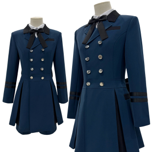 HOLOUN小欧家黑执事夏尔COS啵酱蓝色常服面料C服