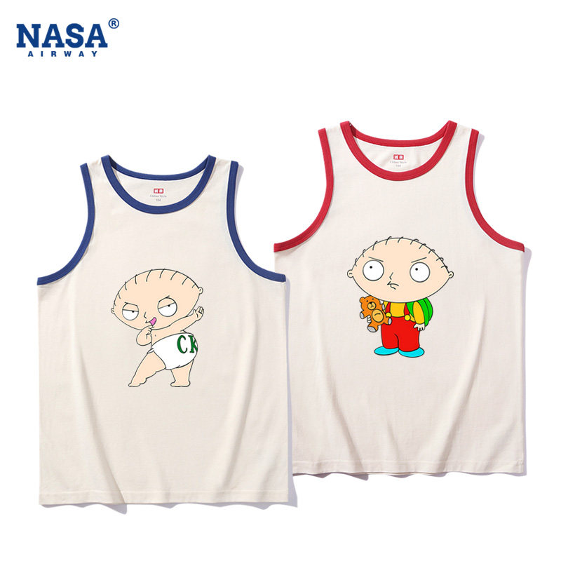 NASA AWFamilyguy恶搞之家饺子周边儿童吊带男女纯棉背心薄款T恤图片