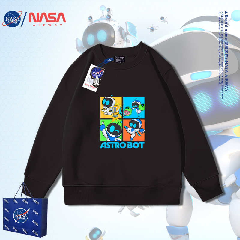 NASA宇宙机器人ps5游戏圆领卫衣