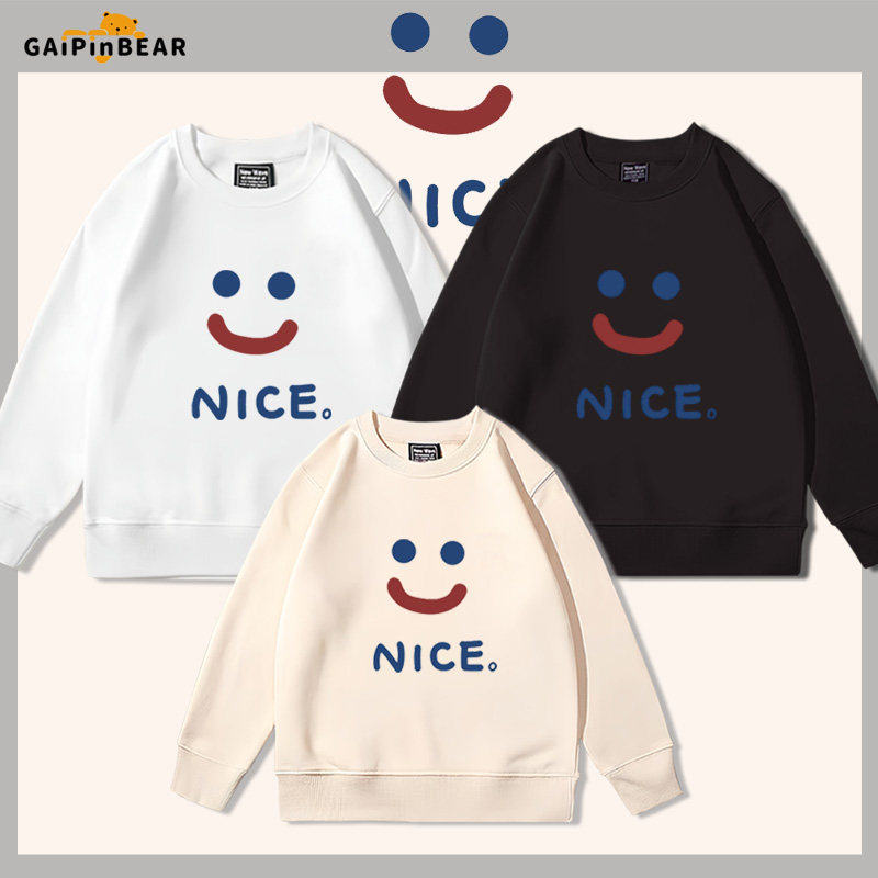 nice笑脸衣服印花图案圆领卫衣