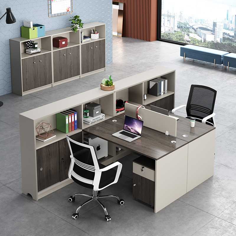 新款直销职员办公桌电脑桌四人位办公桌椅组合简约现代卡座办公桌