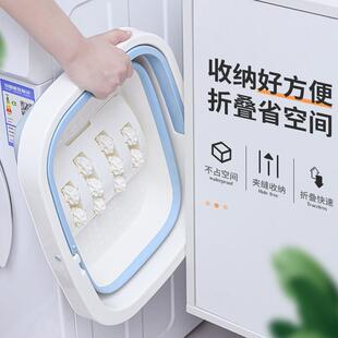 直销新款洗脚盆折叠足浴桶泡脚盆 手提足浴盆泡脚桶 浴室拖把桶手