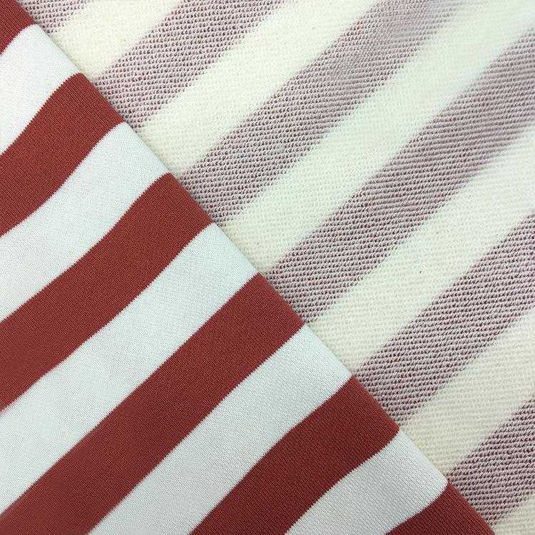 直销新款32S自由间卫衣面料 320g秋冬鱼鳞大卫衣布料 全棉条纹针