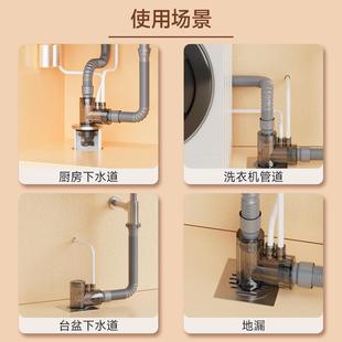 厨房水槽洗碗机净水器下水管厨宝洗衣机排水管三通防臭塞 直销新款