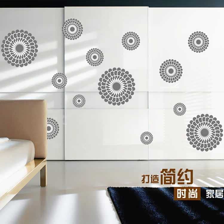 新款直销【直销】AY9038 圆圈花 浪漫衣柜电视背景装饰贴纸 时尚