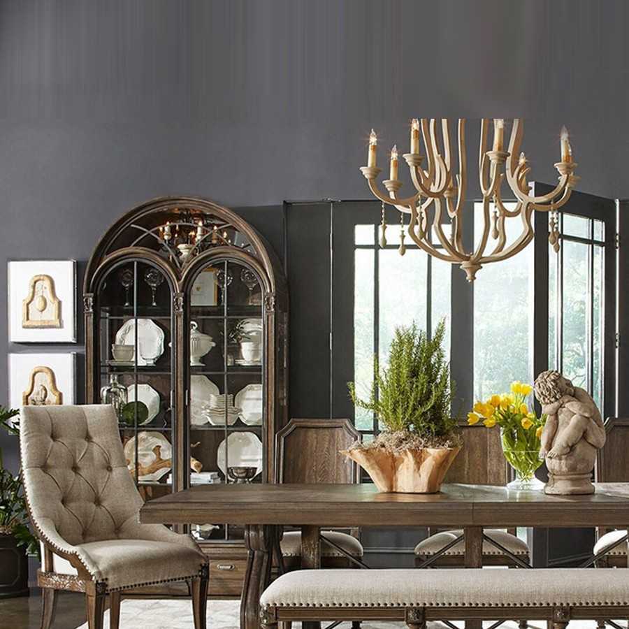 新款直销美式实木两门书柜落地拱形玻璃门家用客厅酒柜靠墙立柜法