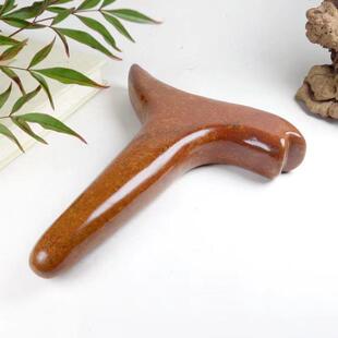 直销新款三角按摩捶泗水砭石刮痧板虎口按摩锥红砭石燕尾按摩锥