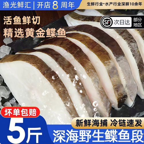 鲽鱼段深海冷冻鲽鱼比目鱼顺丰