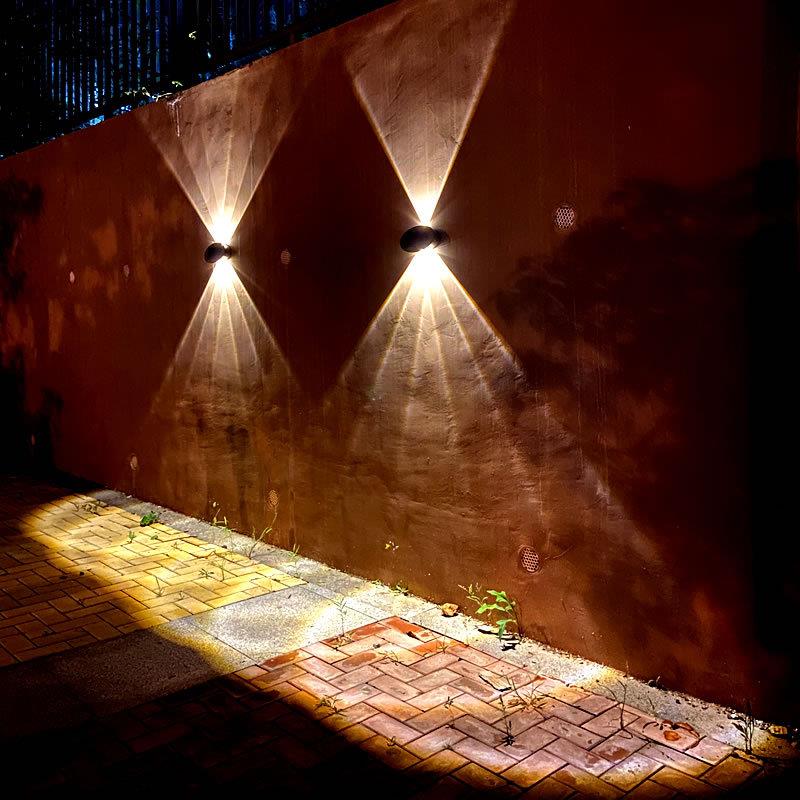 直销新款新品太阳能壁灯户外庭院灯家用防水景观灯别墅花园洗墙灯