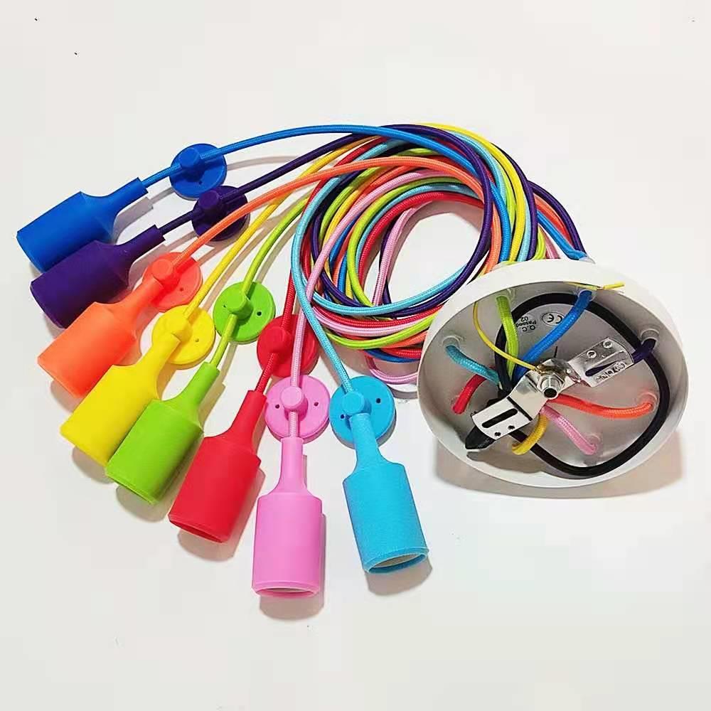 直销新款彩色天女散花吊灯欧式室内现代简约多头蜘蛛灯客餐厅卧室