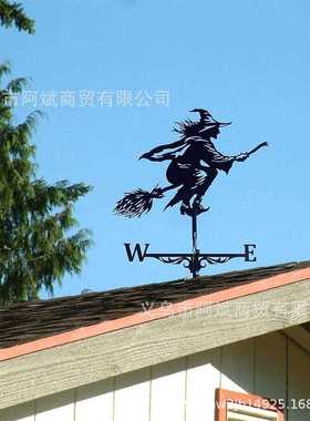 直销新款金属风向标摆件户外花园屋顶风不锈钢喷漆风向标铁艺