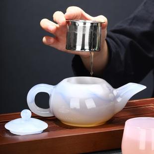琉璃茶壶单个家用简约玉瓷泡茶壶过滤功夫冲茶器一人用包 直销新款