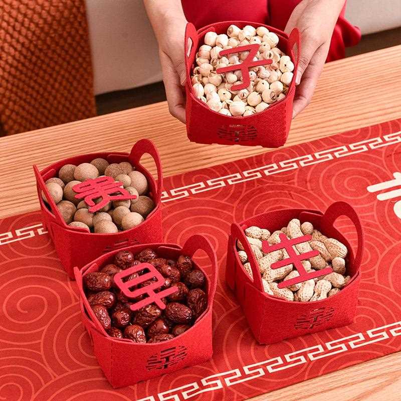 直销新款早生贵子提篮婚房婚床布置压床干果摆件模具结婚庆用品大