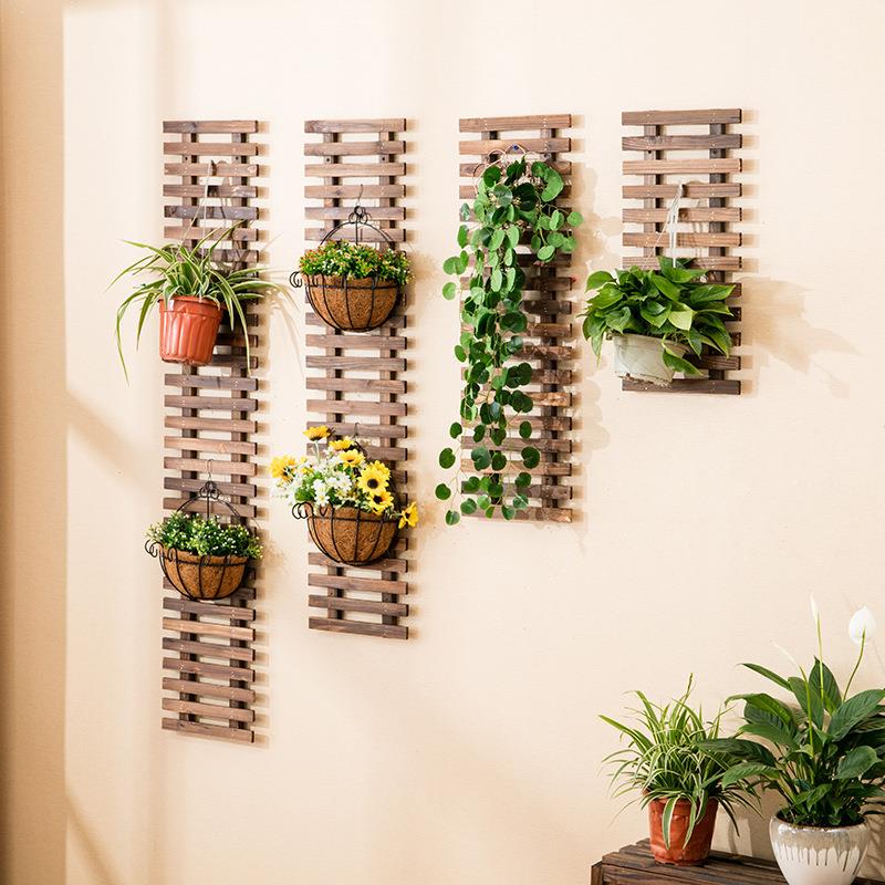 直销新款室内多规格爬藤花架户外花园阳台花架装饰防腐碳化木防腐