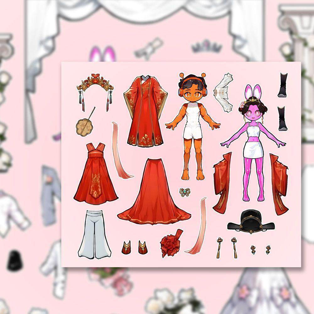 换装贴纸节奏盒子婚礼儿童玩具培养创造力提升专注力手工创意粘贴