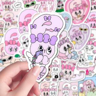 110张艾丝乐兔贴纸estherbunny可爱少女心兔子表情包创意装饰贴画