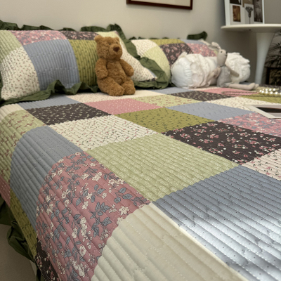 花边纯棉床盖全棉床单枕套三件套