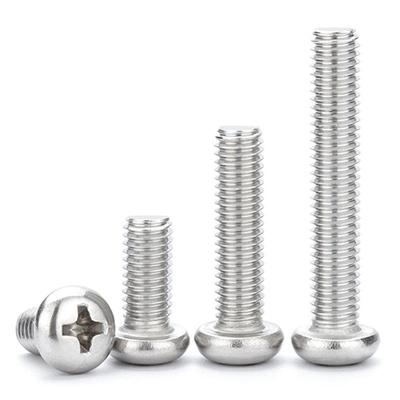 304英不锈钢制螺丝十丝字圆螺头丝钉PM粤标盘头934螺十字螺丝机螺