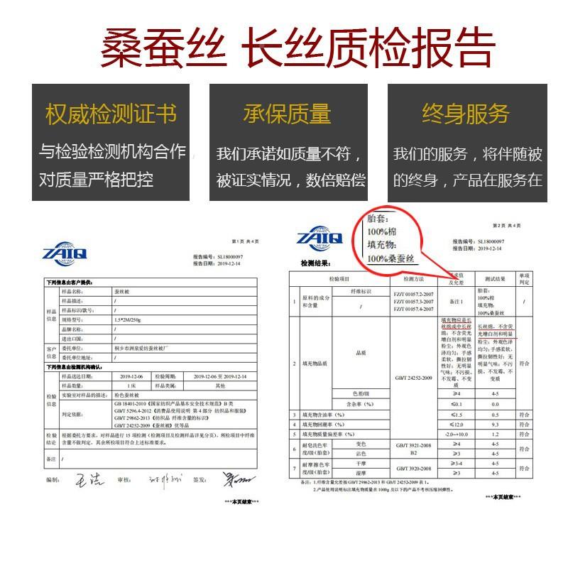 桐AFER001乡蚕丝被100桑蚕丝纯棉蚕a丝类儿童被芯幼儿园子被母春