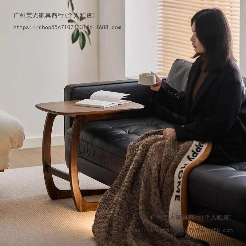 小茶几胡桃角实木胶佳欣跃沙发边几客厅阳台小户型床边桌橡木可黑