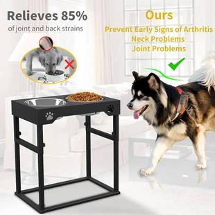 不锈钢狗宠物碗不锈钢降狗防犬打翻升喂食喂水碗狗盆大型狗狗碗宠
