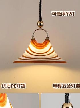 中vintae可升降古个g性餐厅50605吊灯复法古式彩绘吧台岛台伸缩圆