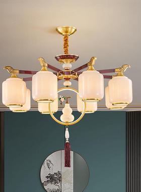 中式铜吊灯客HY66960厅灯中国风餐厅别墅奢大厅轻大全新气书房灯