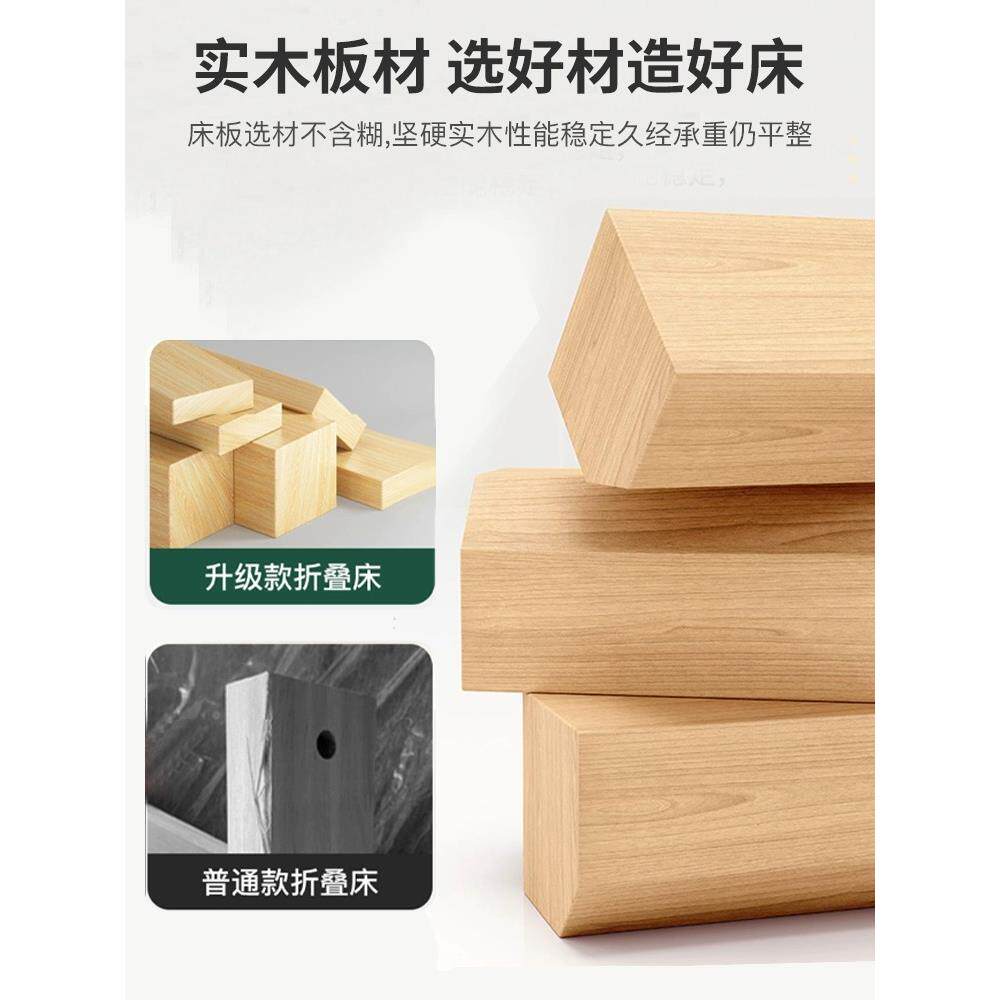 *折叠F977MM76W床单人床成家用12简易床实米木床板出租房用1米5铁