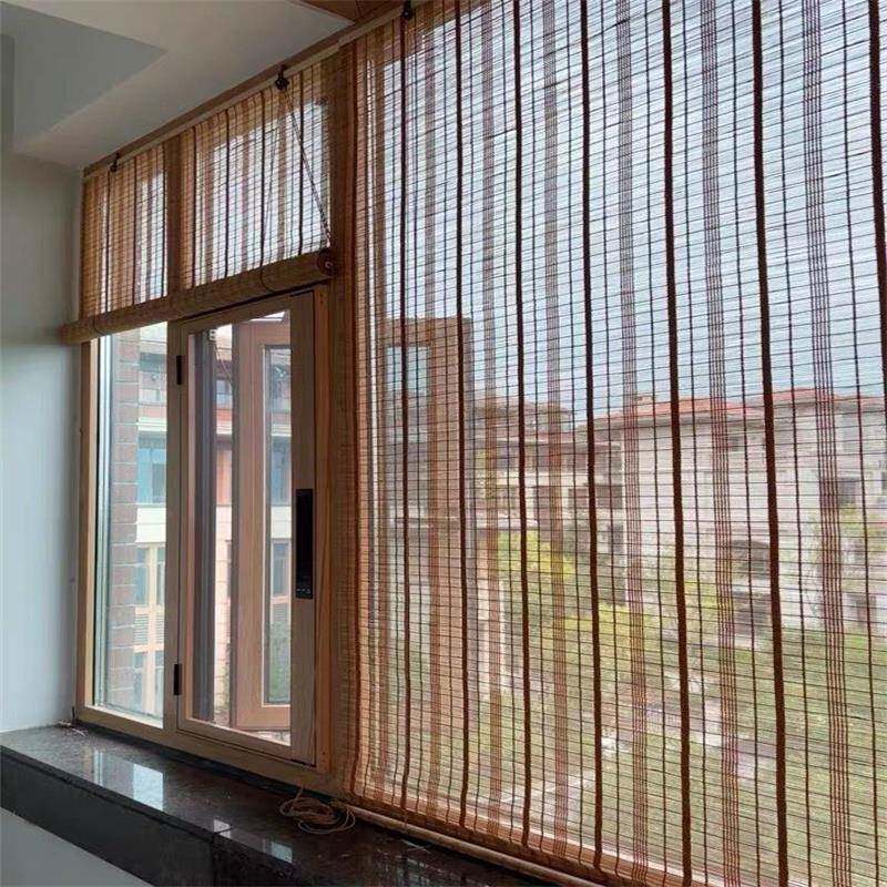 帘竹卷窗帘556阳台遮光窗帘茶室隔断竹卷酒店民宿餐厅升降遮阳竹