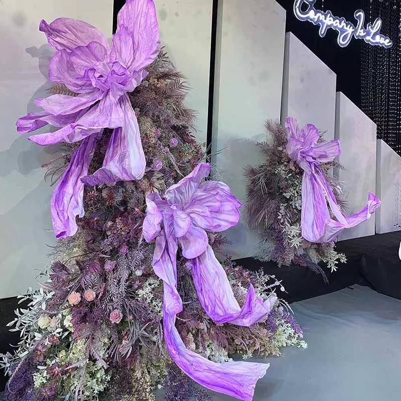 婚仿真手工礼纸艺美手工纸花塑花大型手工庆花婚纸花背景装饰皱巨