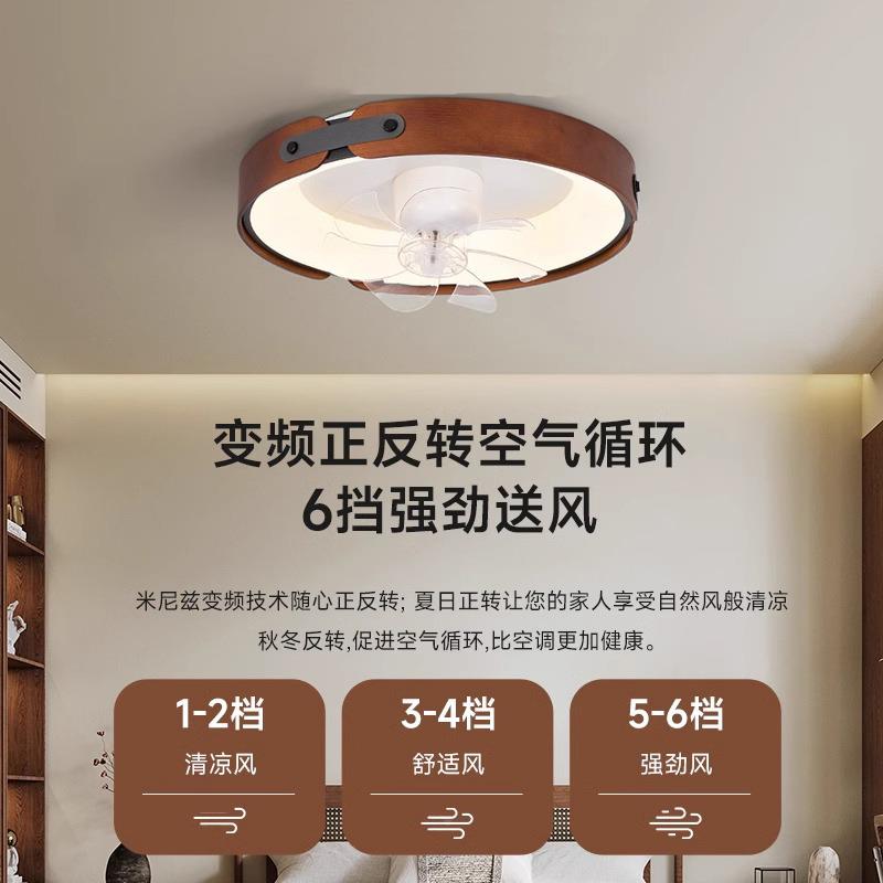 中卧古风客厅摇头风扇灯20无品牌/5新款餐大厅吊扇灯美式厅灯法式