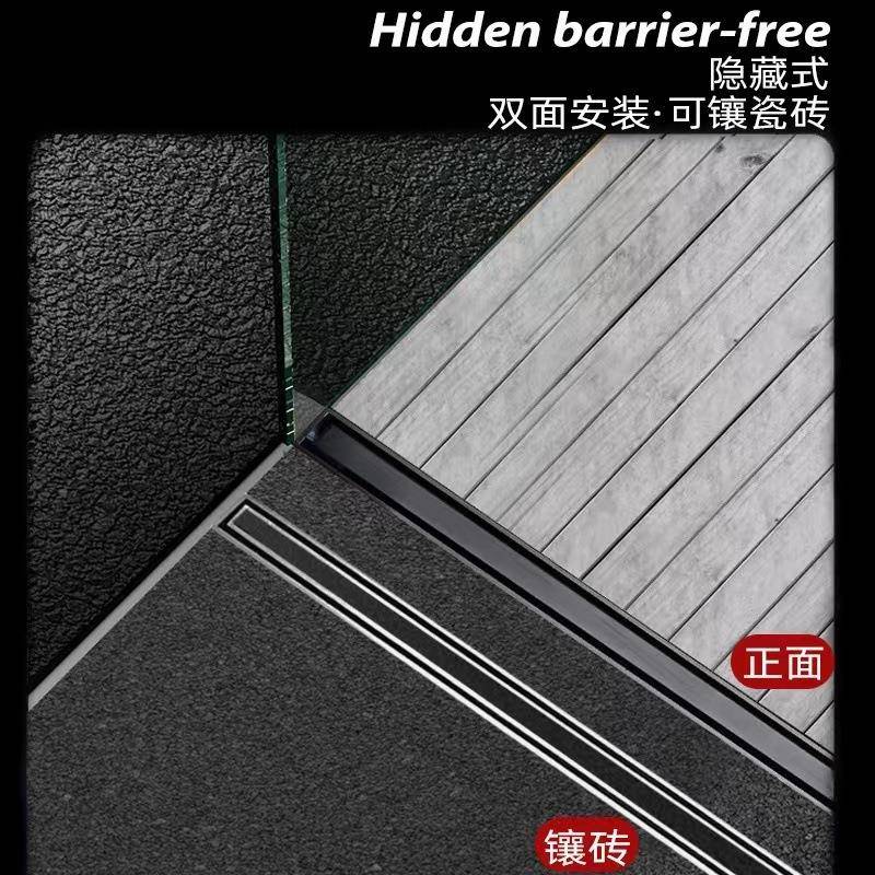 30间4不锈钢简极线性地漏卫生漏隐形地浴室1516地漏下水道防臭器