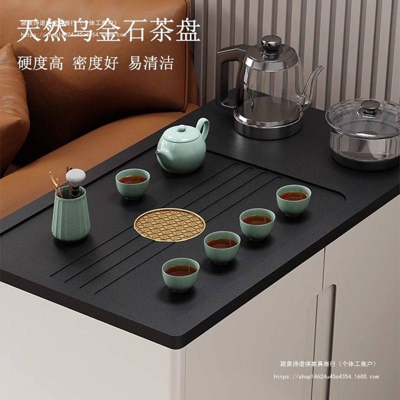 移动茶桌边柜家用阳台小茶台型旋转茶车客厅沙发边茶几轻奢茶水柜