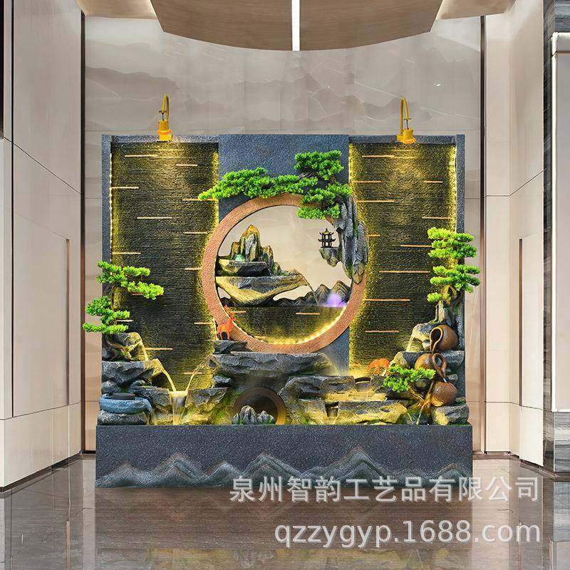 假山墙鱼店缸招财水水幕墙循环流水摆件幕屏风落地庭院阳台酒PIU,家居饰品,流水摆件,淘宝优惠券,粉丝福利购,淘宝优惠卷