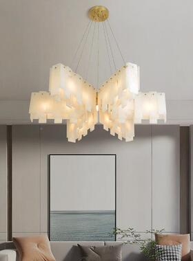 跨境简奢全铜云石吊轻灯设师现代约客厅灯卧36360计室餐厅茶室灯